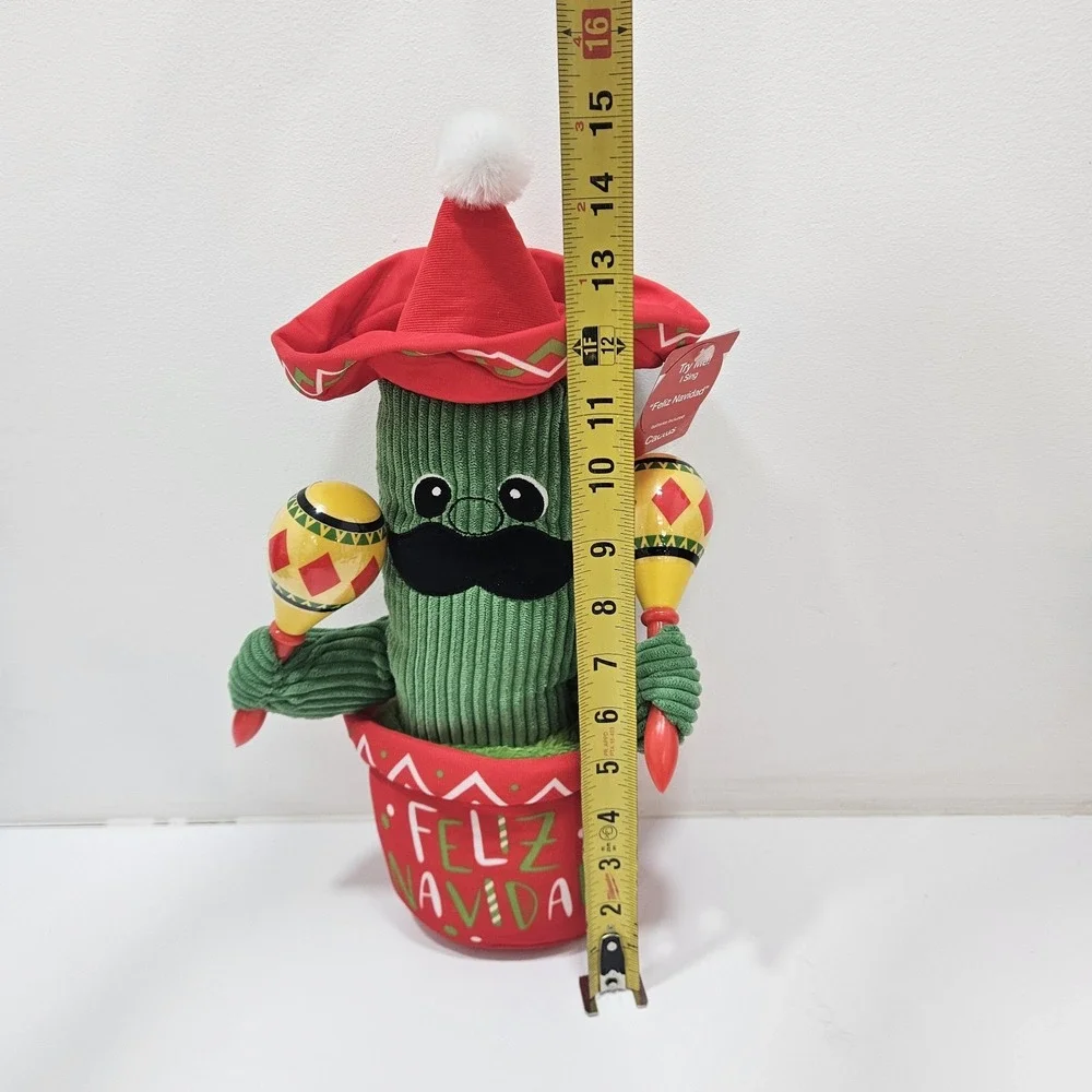 Animated Singing Dancing Christmas Cactus‎ Maracas Playing Feliz Navidad Plush